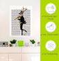 Artland Artprint Dansend hert met viool als artprint op linnen poster muursticker in verschillende maten - Thumbnail 4