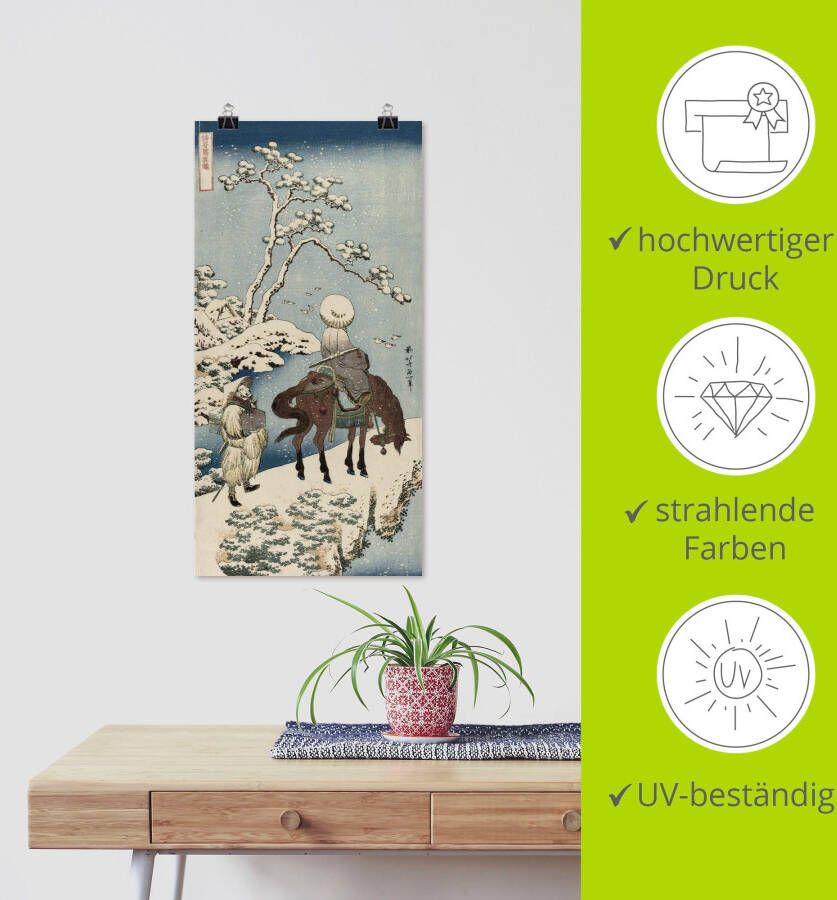 Artland Artprint De Chinese dichter Su Dongpo als artprint op linnen muursticker of poster in verschillende maten