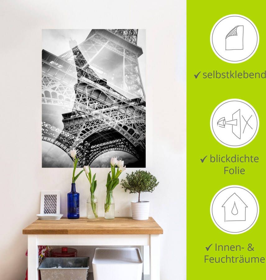 Artland Artprint De dubbele Eiffeltoren als artprint van aluminium artprint voor buiten poster muursticker in diverse maten formaten