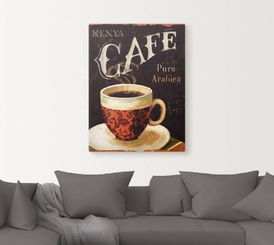 Artland Artprint De koffie van vandaag als artprint op linnen poster in verschillende formaten maten