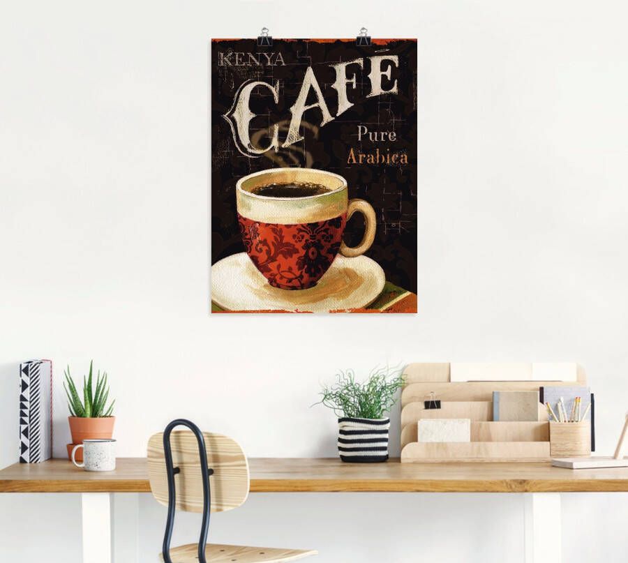 Artland Artprint De koffie van vandaag als artprint op linnen poster in verschillende formaten maten