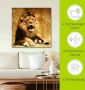 Artland Artprint De koning leeuw als artprint op linnen poster in verschillende formaten maten - Thumbnail 4
