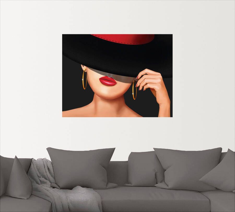 Artland Artprint De lady van de racebaan als artprint op linnen muursticker in verschillende maten
