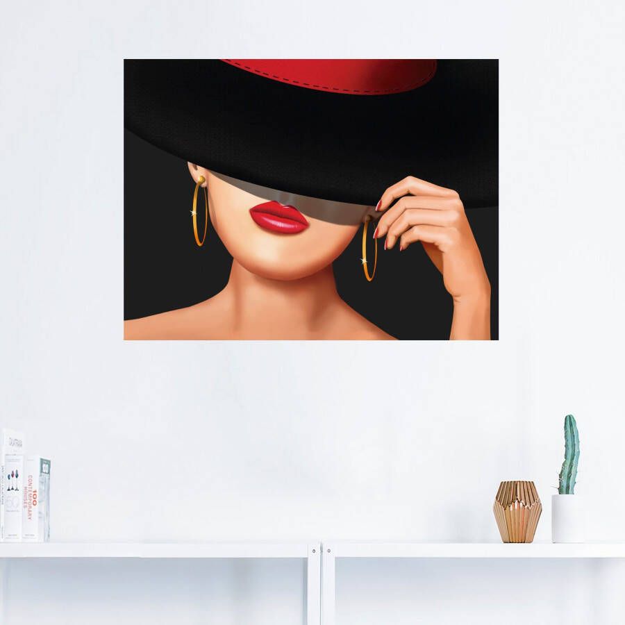 Artland Artprint De lady van de racebaan als artprint op linnen muursticker in verschillende maten