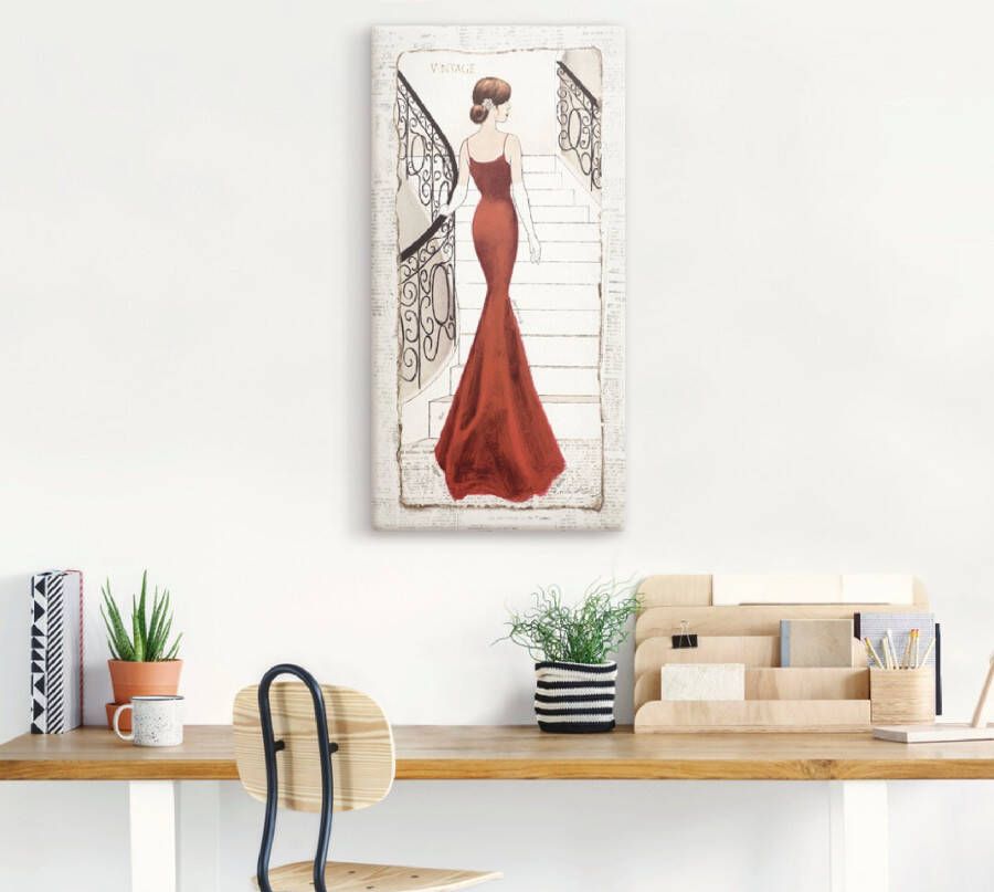 Artland Artprint De mooie in rood als artprint op linnen poster muursticker in verschillende maten