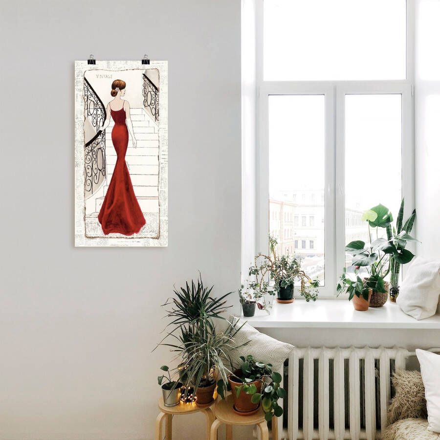 Artland Artprint De mooie in rood als artprint op linnen poster muursticker in verschillende maten