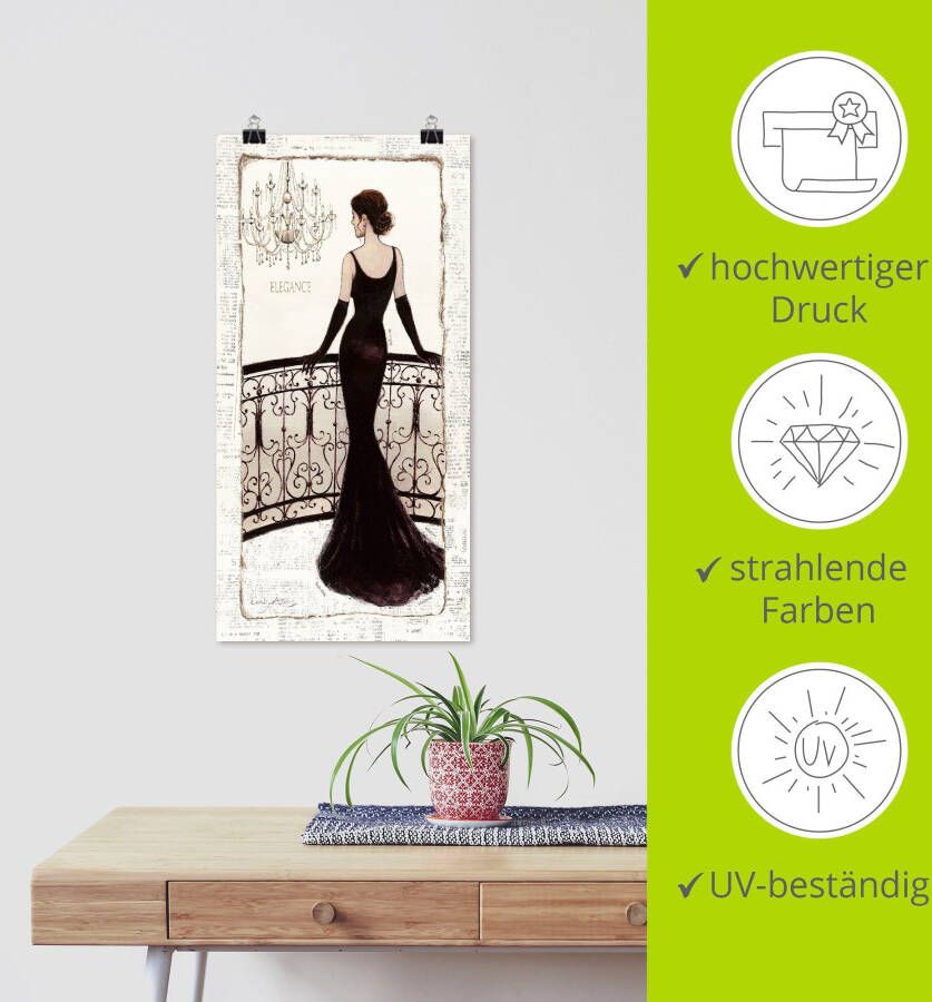 Artland Artprint De mooie in zwart als artprint op linnen poster muursticker in verschillende maten