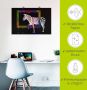 Artland Artprint De regenboog zebra als artprint op linnen poster muursticker in verschillende maten - Thumbnail 4