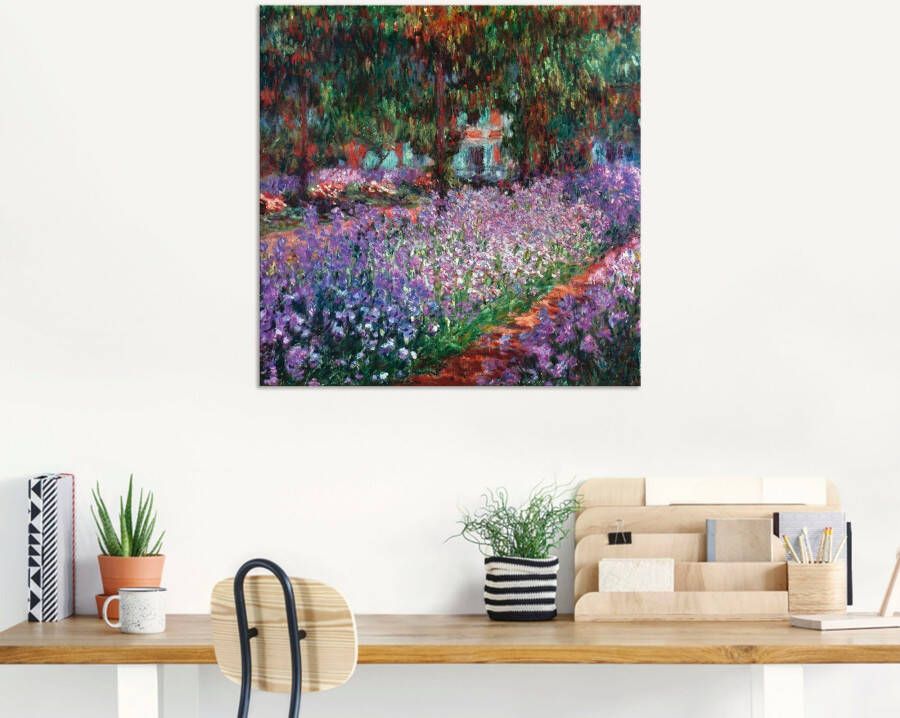 Artland Artprint De tuin van de kunstenaar bij Giverny als artprint van aluminium artprint voor buiten artprint op linnen in verschillende maten