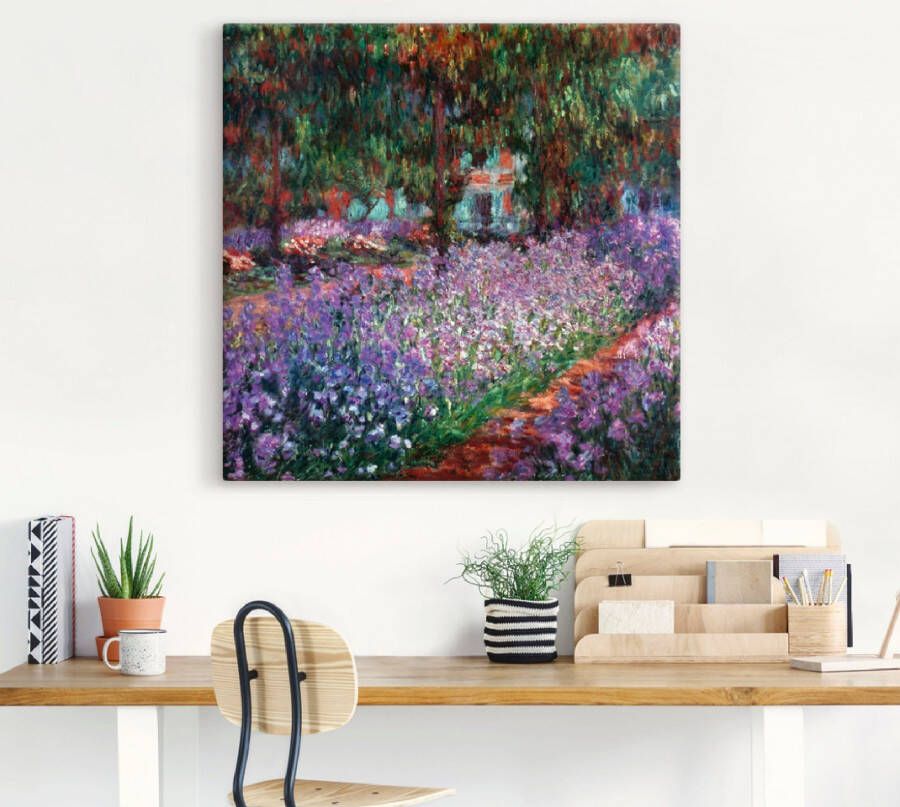 Artland Artprint De tuin van de kunstenaar bij Giverny als artprint van aluminium artprint voor buiten artprint op linnen in verschillende maten