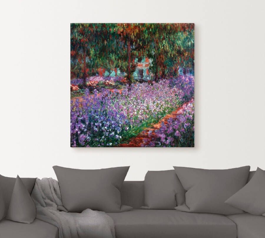 Artland Artprint De tuin van de kunstenaar bij Giverny als artprint van aluminium artprint voor buiten artprint op linnen in verschillende maten