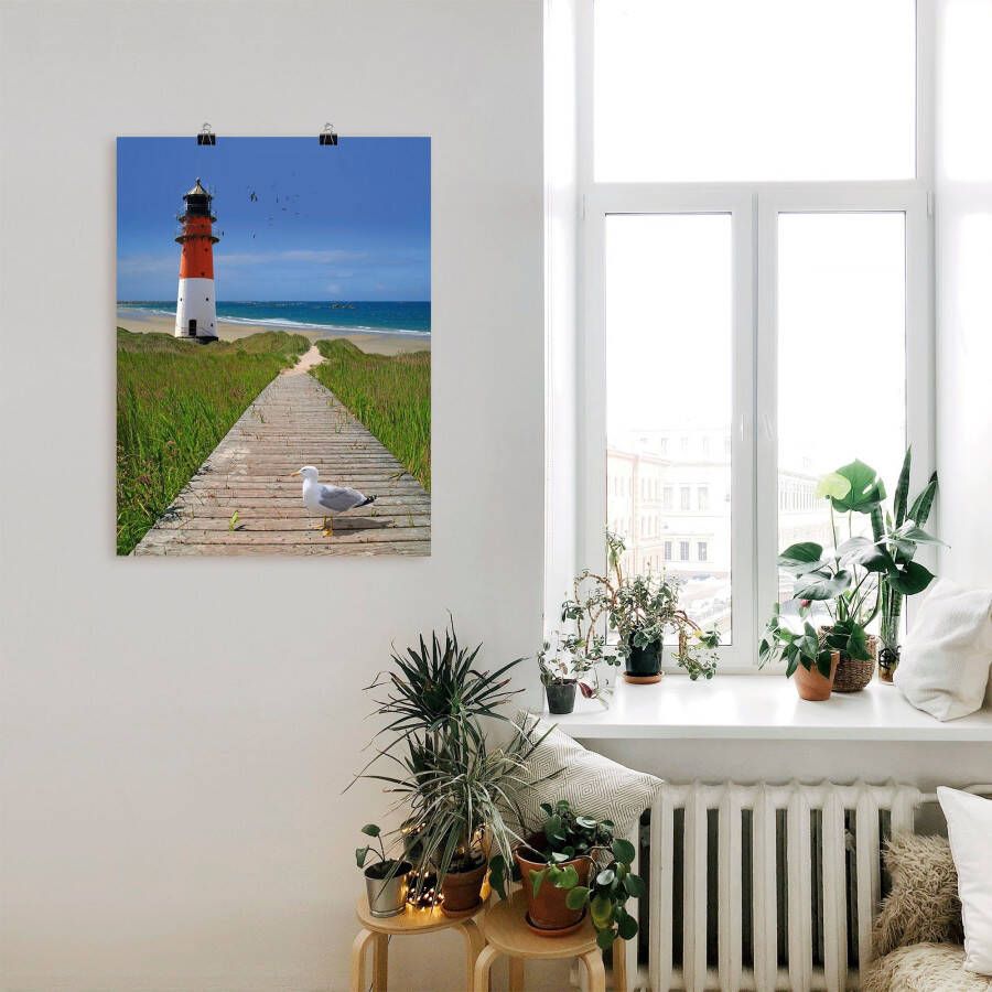 Artland Artprint De weg naar zee als artprint op linnen poster in verschillende formaten maten