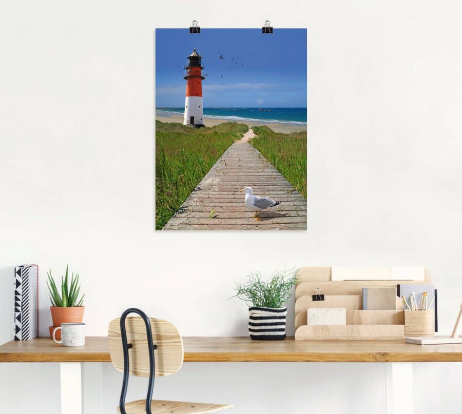 Artland Artprint De weg naar zee als artprint op linnen poster in verschillende formaten maten