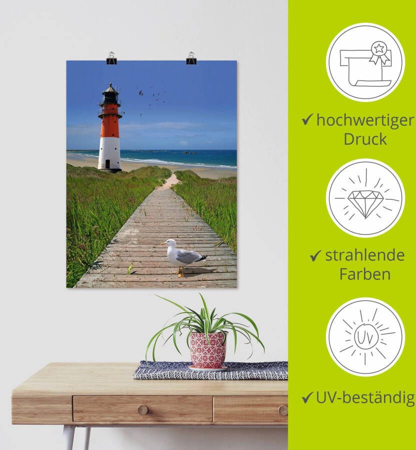 Artland Artprint De weg naar zee als artprint op linnen poster in verschillende formaten maten