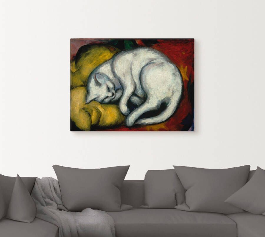 Artland Artprint De witte kat. 1912 als artprint van aluminium artprint voor buiten artprint op linnen poster in verschillende maten. maten