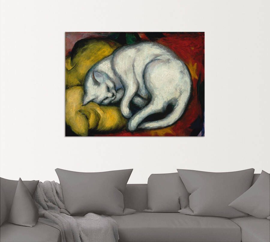 Artland Artprint De witte kat. 1912 als artprint van aluminium artprint voor buiten artprint op linnen poster in verschillende maten. maten