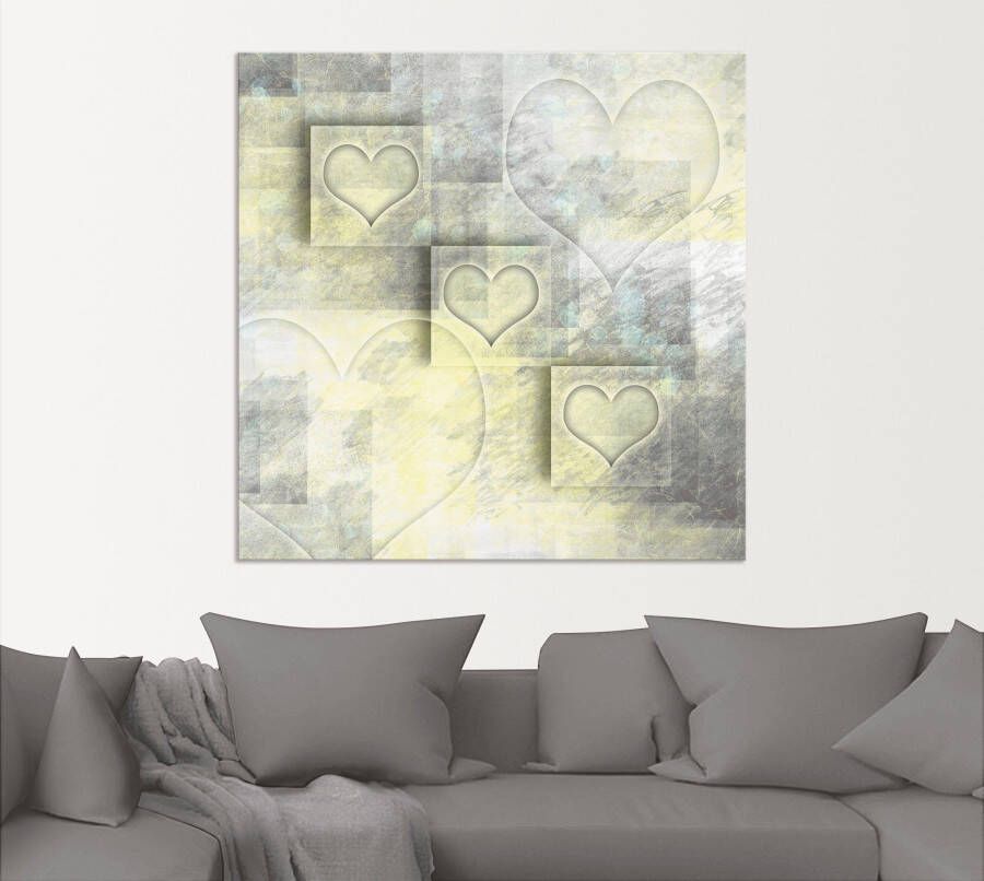 Artland Artprint Digitale kunst harten als artprint van aluminium artprint voor buiten artprint op linnen in verschillende maten