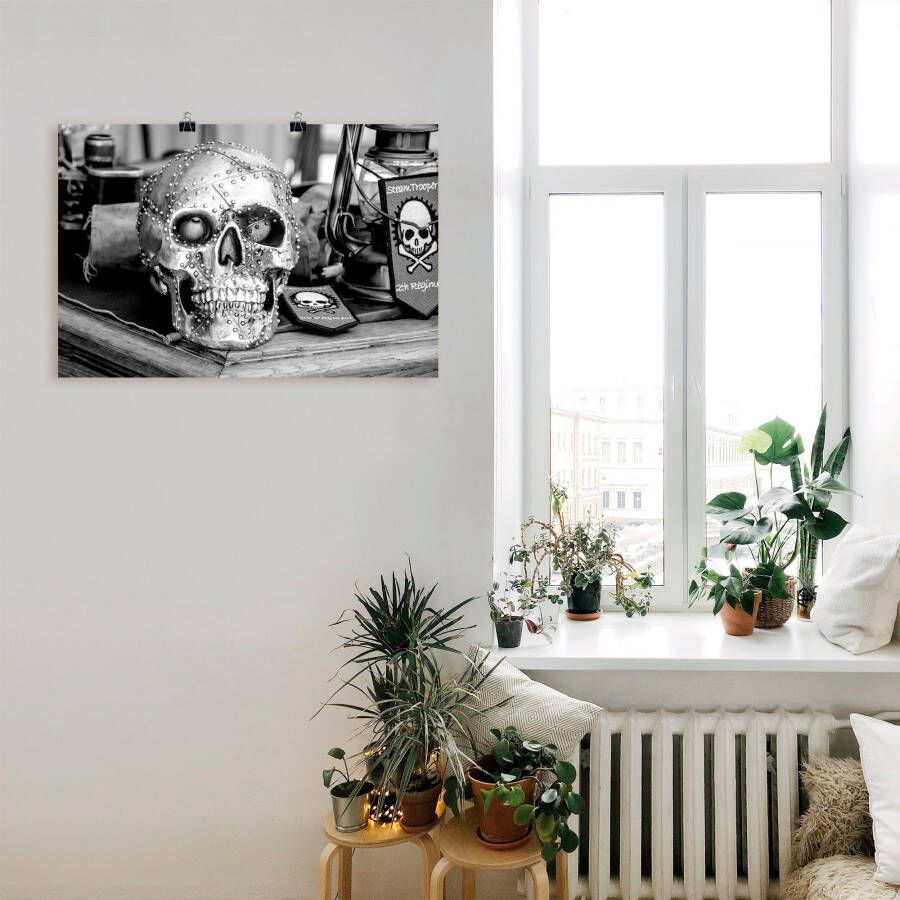 Artland Artprint Doodskop als artprint op linnen poster muursticker in verschillende maten