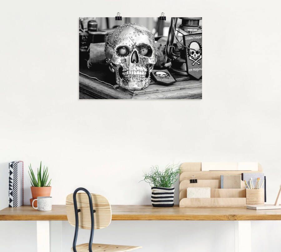 Artland Artprint Doodskop als artprint op linnen poster muursticker in verschillende maten