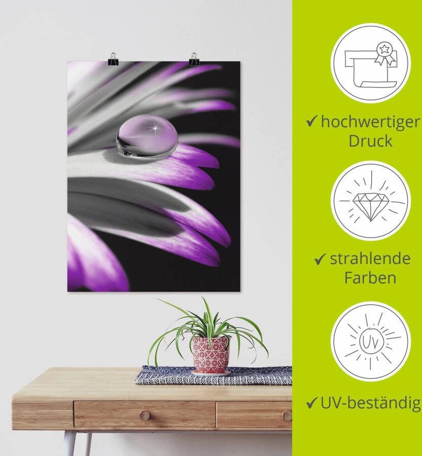 Artland Artprint Druppel als artprint op linnen poster muursticker in verschillende maten