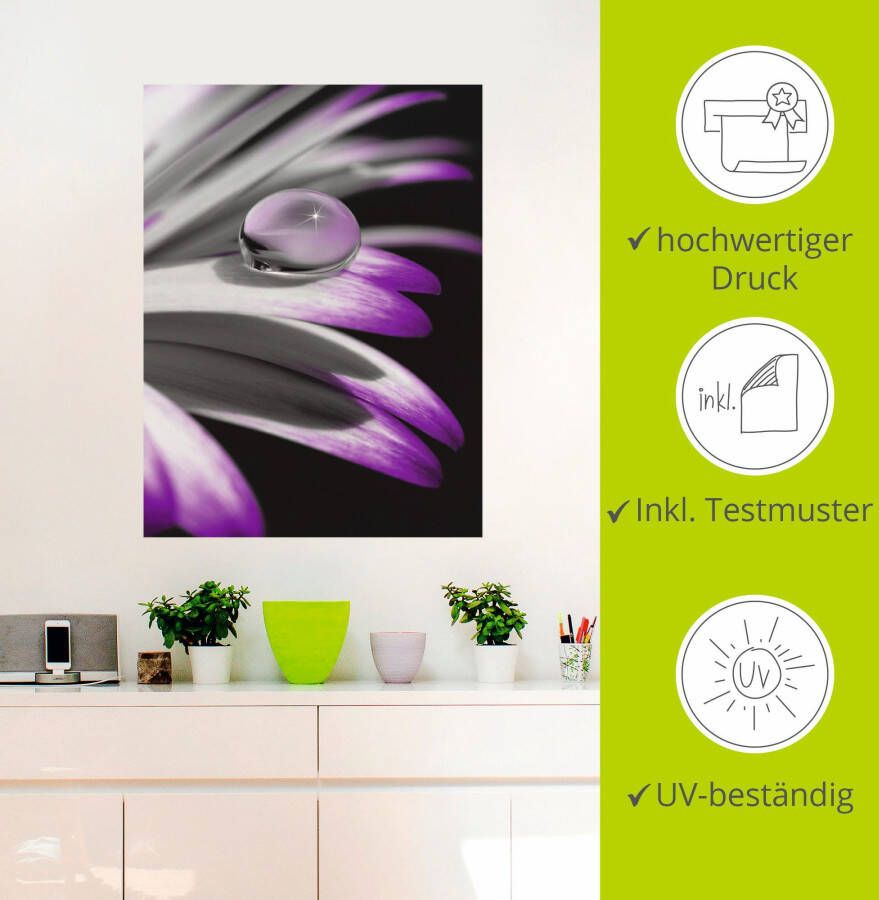 Artland Artprint Druppel als artprint op linnen poster muursticker in verschillende maten