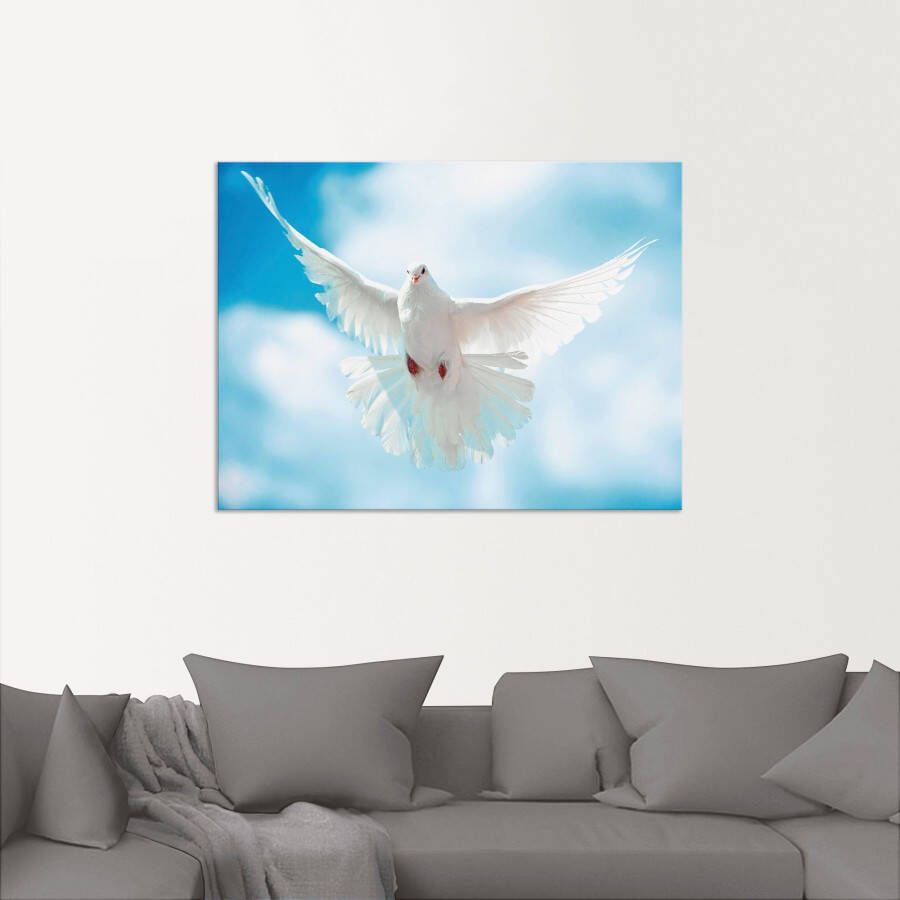 Artland Artprint Duif met gespreide vleugels als artprint van aluminium artprint voor buiten artprint op linnen poster in verschillende maten. maten