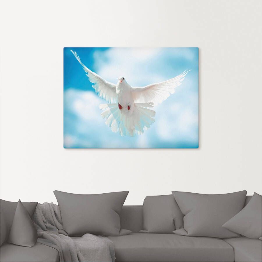 Artland Artprint Duif met gespreide vleugels als artprint van aluminium artprint voor buiten artprint op linnen poster in verschillende maten. maten