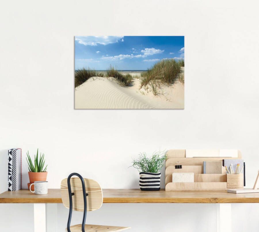 Artland Artprint Duin met uitzicht op zee als artprint van aluminium artprint voor buiten artprint op linnen poster in verschillende maten. maten