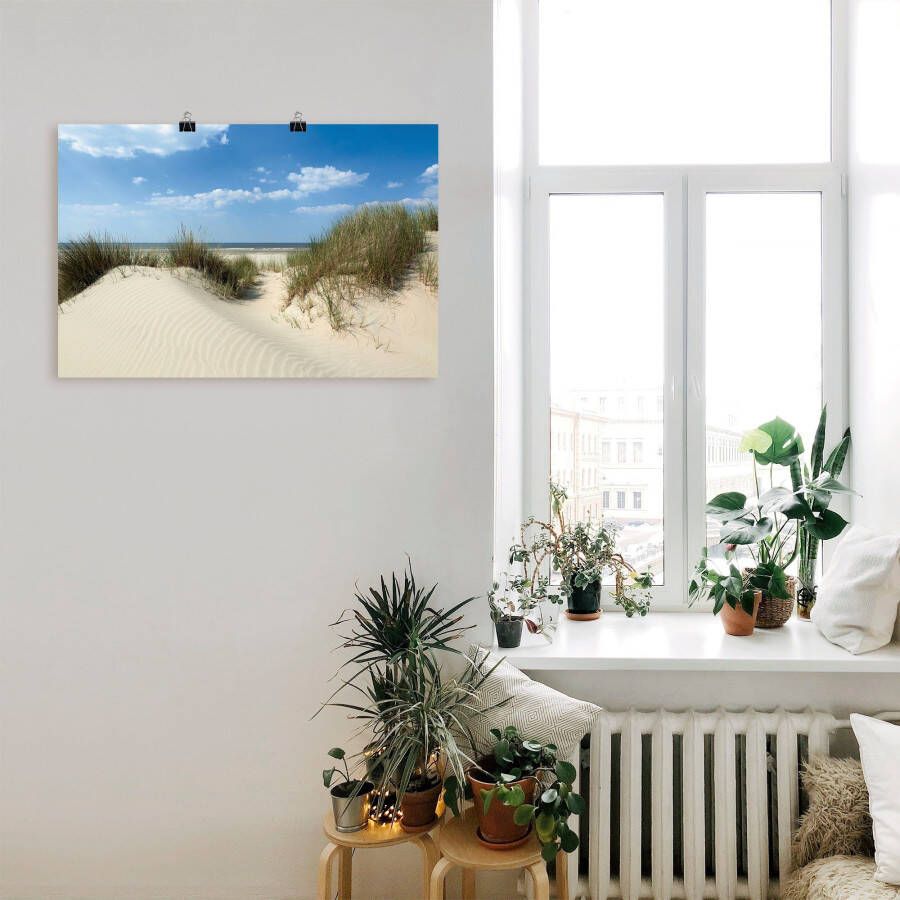 Artland Artprint Duin met uitzicht op zee als artprint van aluminium artprint voor buiten artprint op linnen poster in verschillende maten. maten