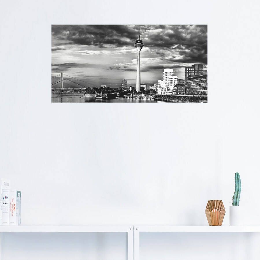 Artland Artprint Düsseldorf collage skyline 10 als artprint op linnen muursticker in verschillende maten