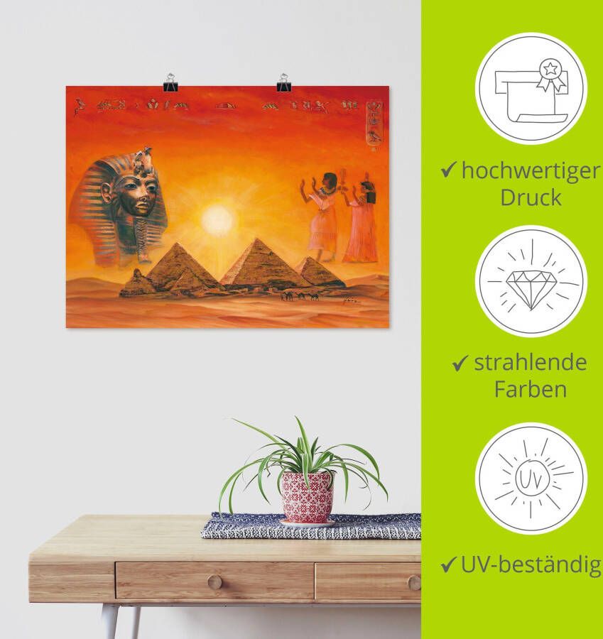 Artland Artprint Egyptische impressies als artprint van aluminium artprint voor buiten artprint op linnen poster muursticker