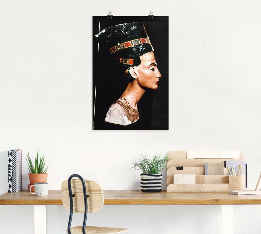 Artland Artprint Egyptische koningin Nofretete als artprint van aluminium artprint voor buiten artprint op linnen poster in verschillende maten. maten