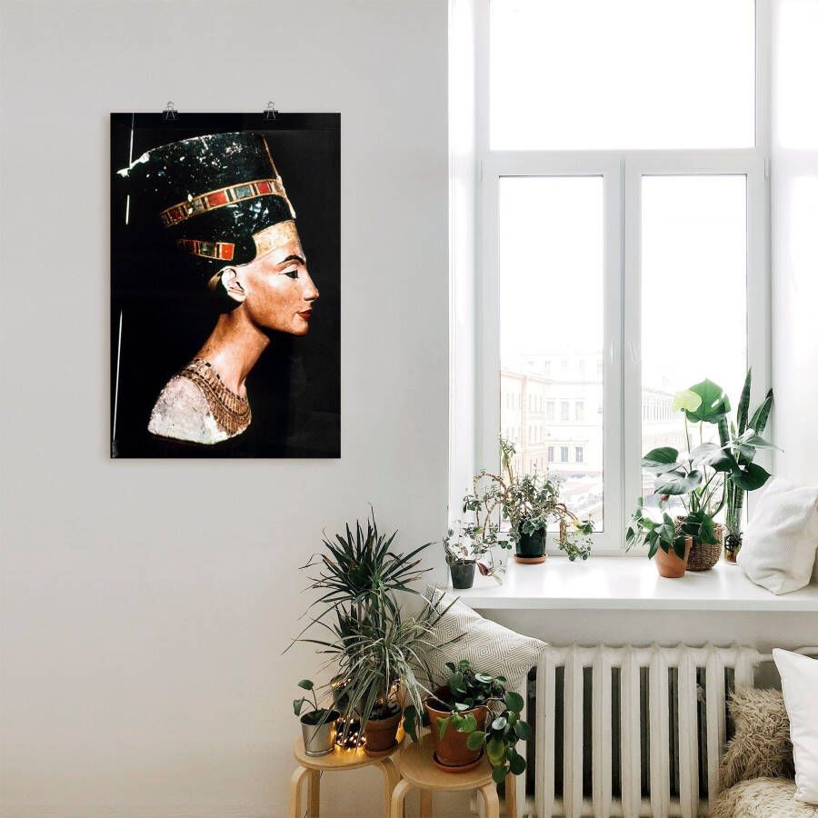 Artland Artprint Egyptische koningin Nofretete als artprint van aluminium artprint voor buiten artprint op linnen poster in verschillende maten. maten