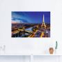 Artland Artprint Eiffeltoren en Seine s avonds Parijs als artprint van aluminium artprint voor buiten artprint op linnen poster muursticker - Thumbnail 2