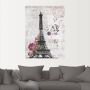 Artland Artprint Eiffeltoren grafiek als artprint van aluminium artprint voor buiten artprint op linnen poster muursticker - Thumbnail 4