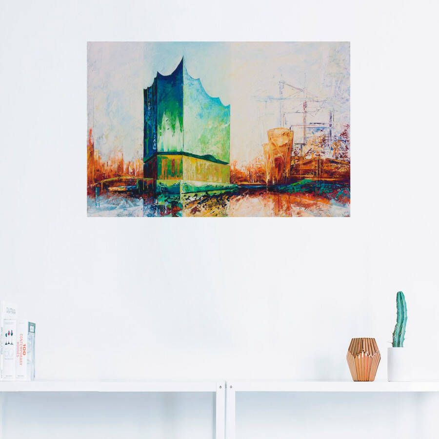 Artland Artprint Elbharmonie Hamburg als artprint op linnen muursticker in verschillende maten