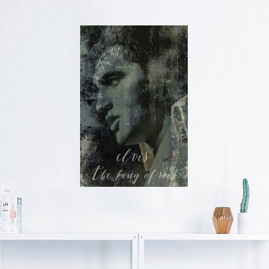 Artland Artprint Elvis the King als artprint van aluminium artprint voor buiten artprint op linnen poster muursticker