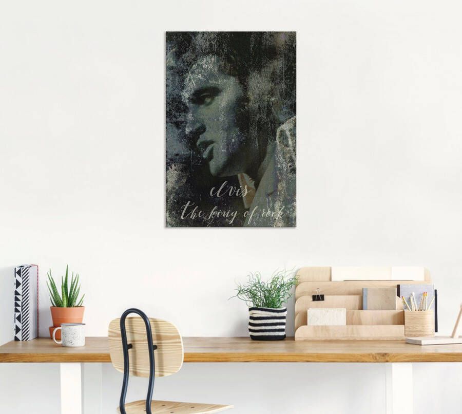 Artland Artprint Elvis the King als artprint van aluminium artprint voor buiten artprint op linnen poster muursticker