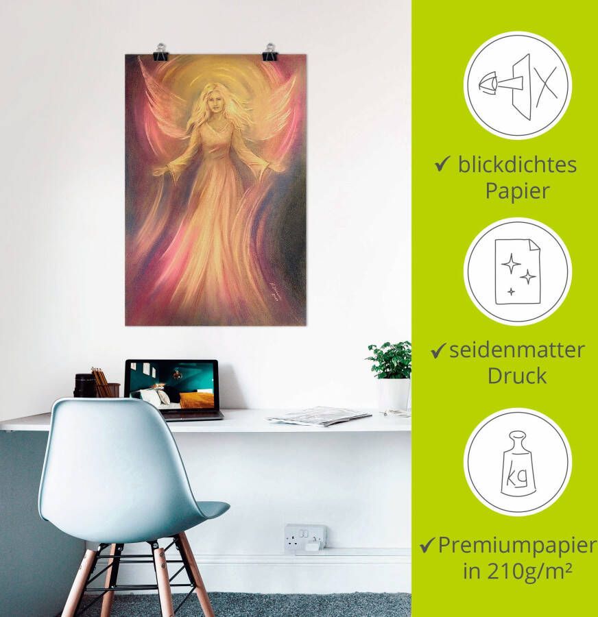 Artland Artprint Engel licht liefde spirituele schilderkunst als artprint van aluminium artprint voor buiten artprint op linnen poster muursticker