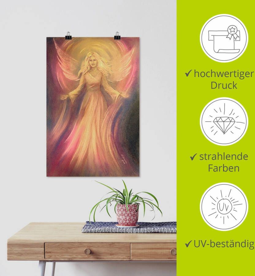 Artland Artprint Engel licht liefde spirituele schilderkunst als artprint van aluminium artprint voor buiten artprint op linnen poster muursticker