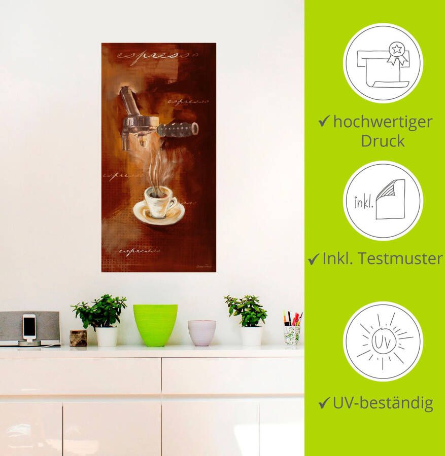 Artland Artprint Espresso I als artprint van aluminium artprint voor buiten artprint op linnen poster muursticker