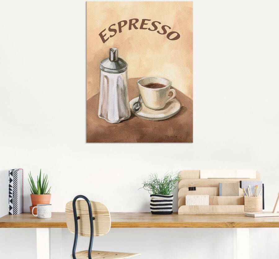 Artland Artprint Espresso II als artprint van aluminium artprint voor buiten artprint op linnen in verschillende maten