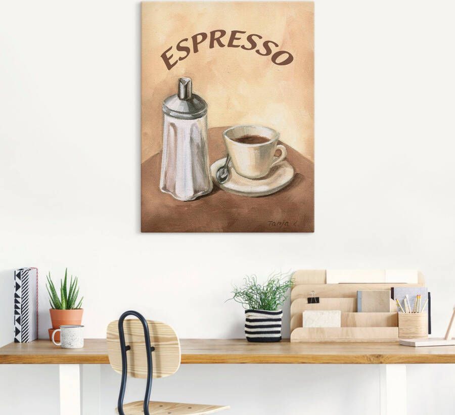 Artland Artprint Espresso II als artprint van aluminium artprint voor buiten artprint op linnen in verschillende maten