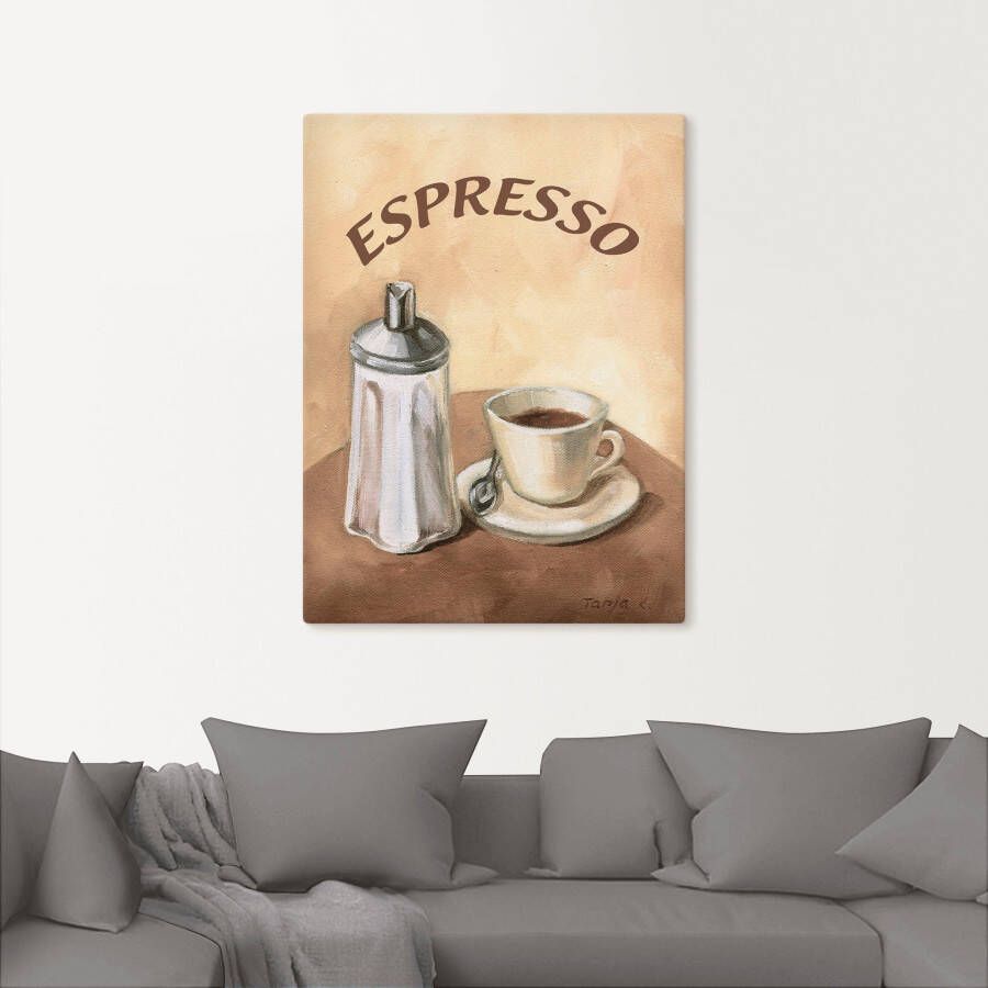 Artland Artprint Espresso II als artprint van aluminium artprint voor buiten artprint op linnen in verschillende maten