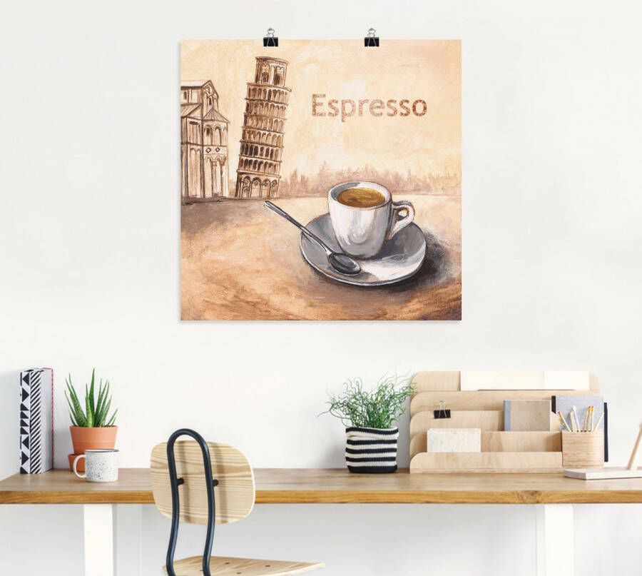 Artland Artprint Espresso in Pisa als artprint op linnen poster in verschillende formaten maten