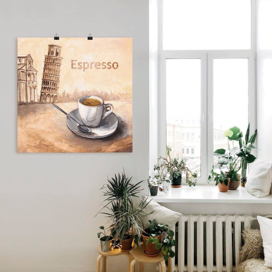 Artland Artprint Espresso in Pisa als artprint op linnen poster in verschillende formaten maten