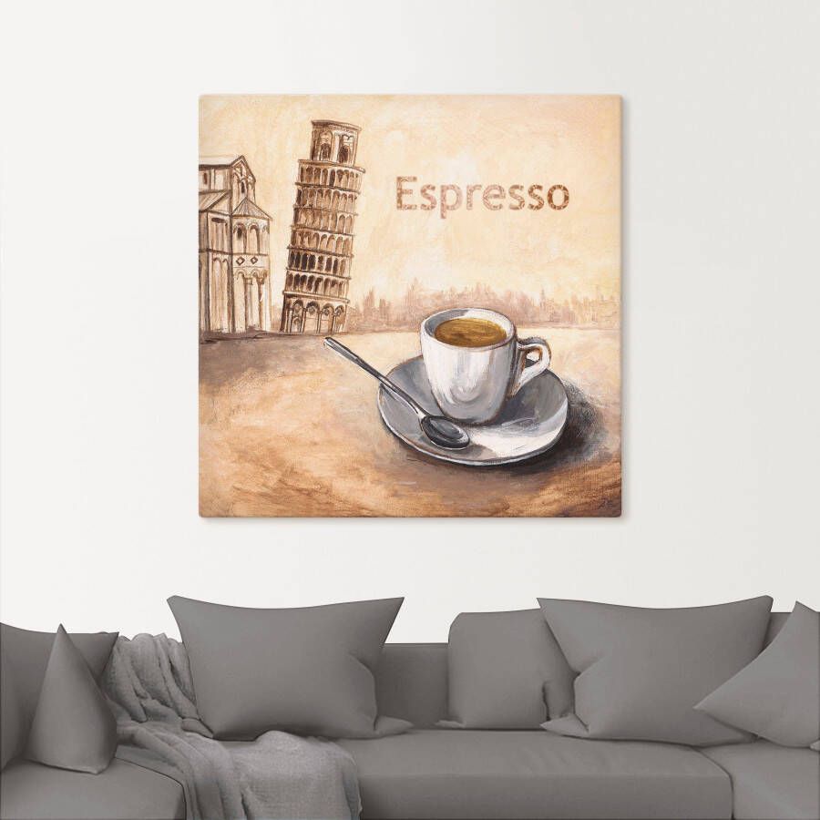 Artland Artprint Espresso in Pisa als artprint op linnen poster in verschillende formaten maten