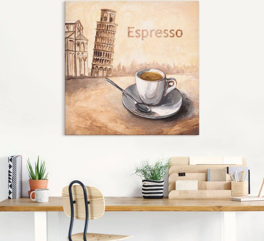 Artland Artprint Espresso in Pisa als artprint op linnen poster in verschillende formaten maten