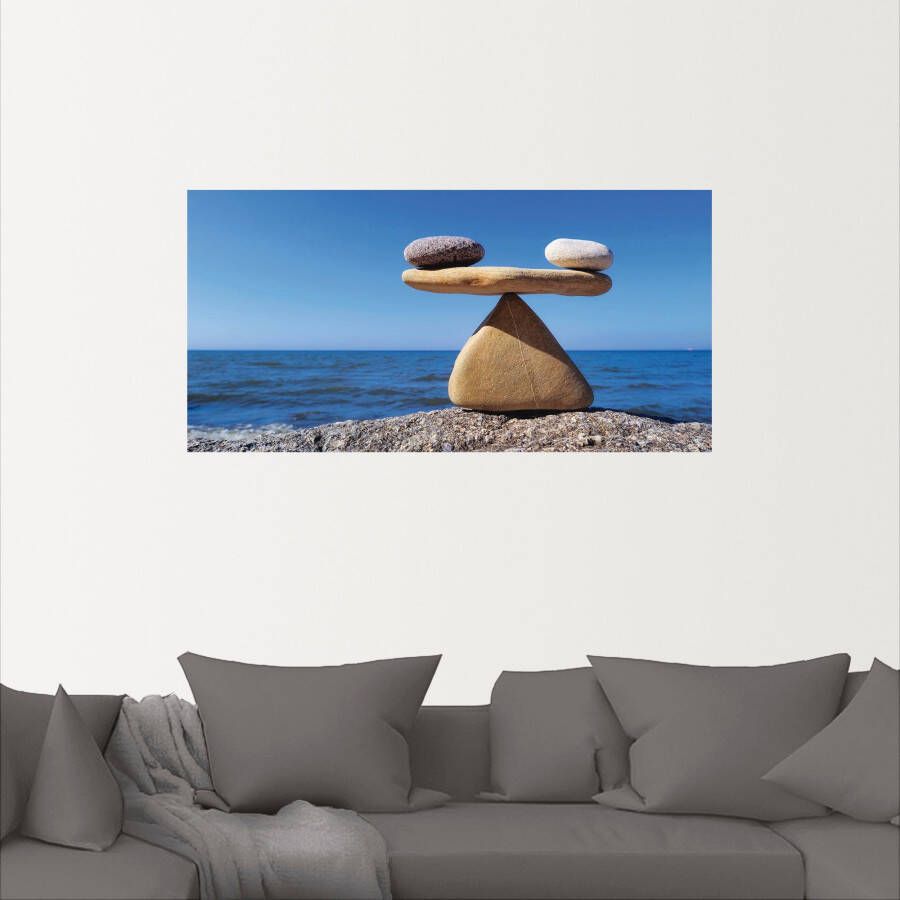 Artland Artprint Evenwicht stenen zee als artprint van aluminium artprint voor buiten artprint op linnen poster muursticker - Foto 3