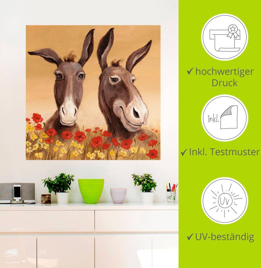 Artland Artprint Ezel als artprint van aluminium artprint voor buiten artprint op linnen poster muursticker